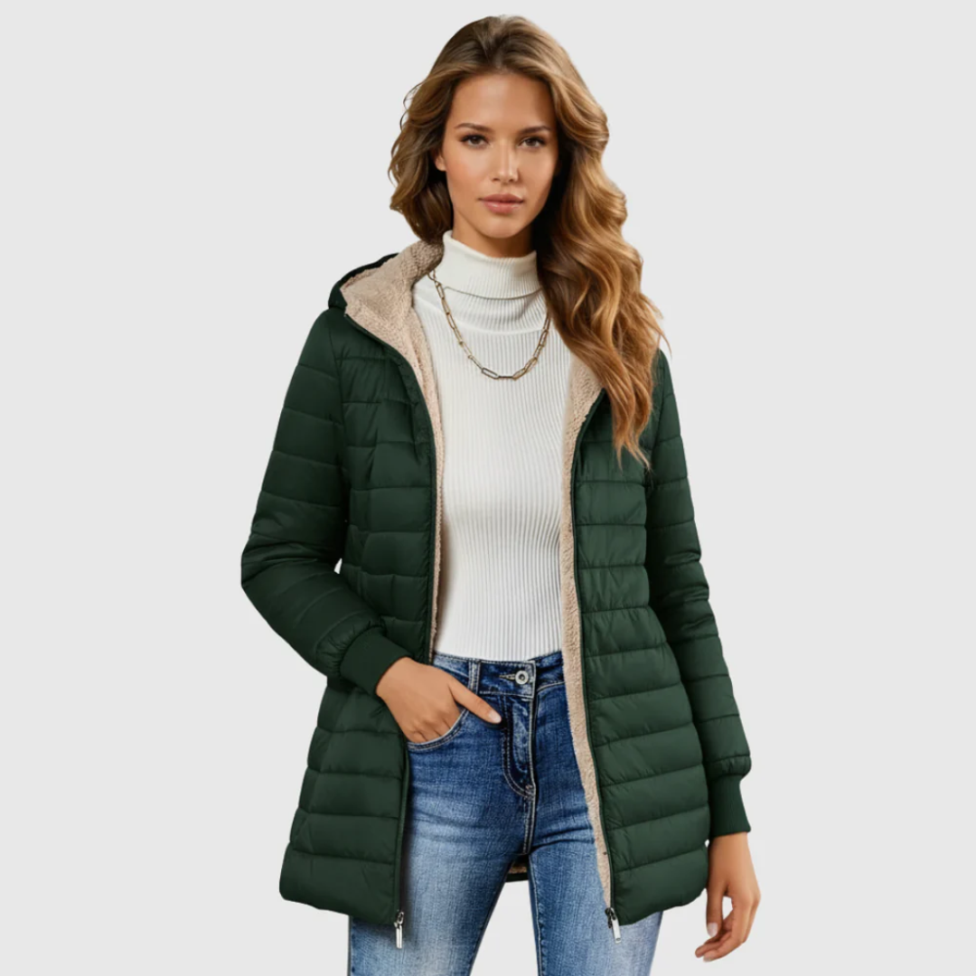 Amélie | Manteau d’hiver doublé en sherpa