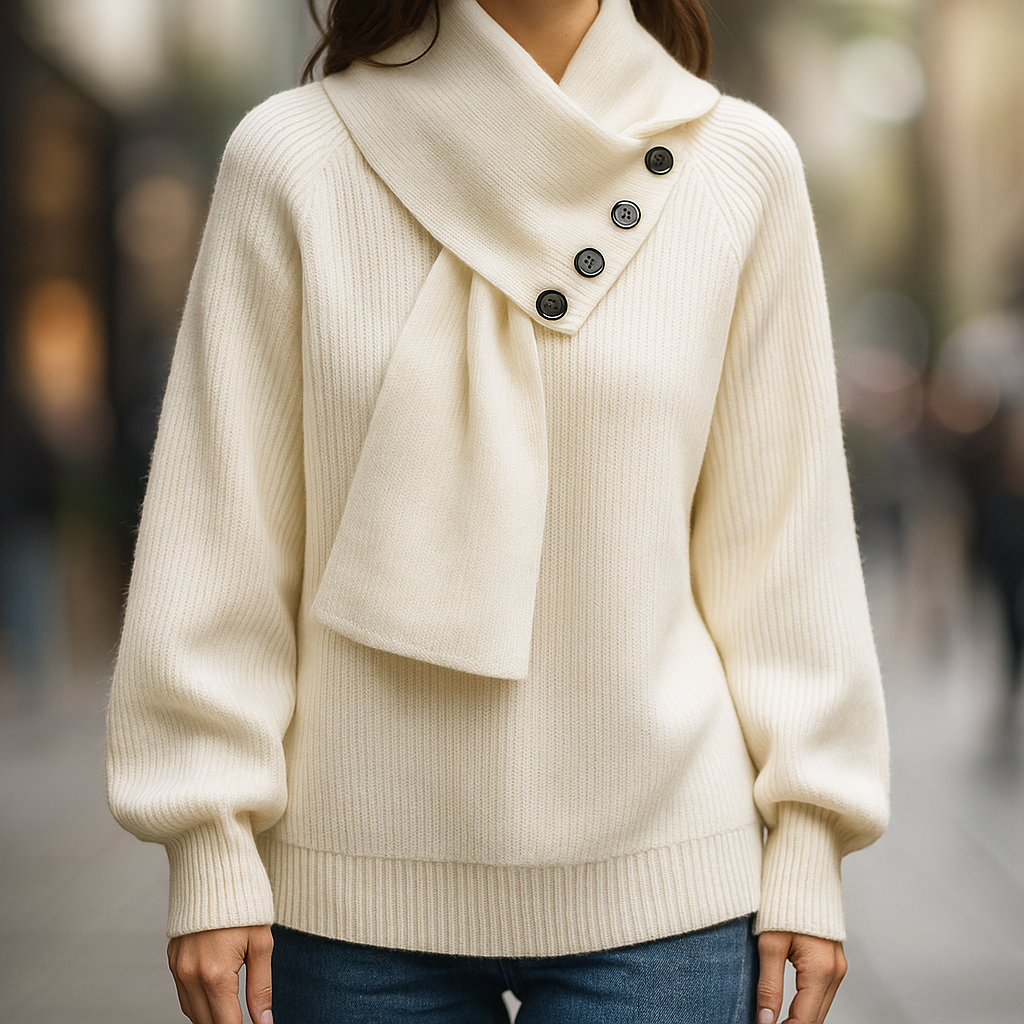 Madeleine | Pull Douillet à Col Écharpe