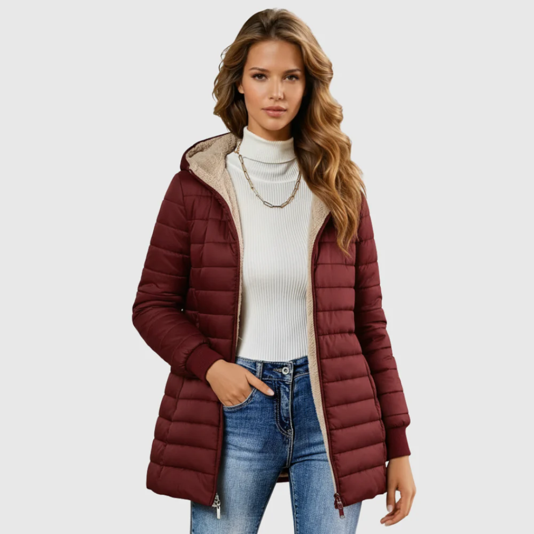 Amélie | Manteau d’hiver doublé en sherpa