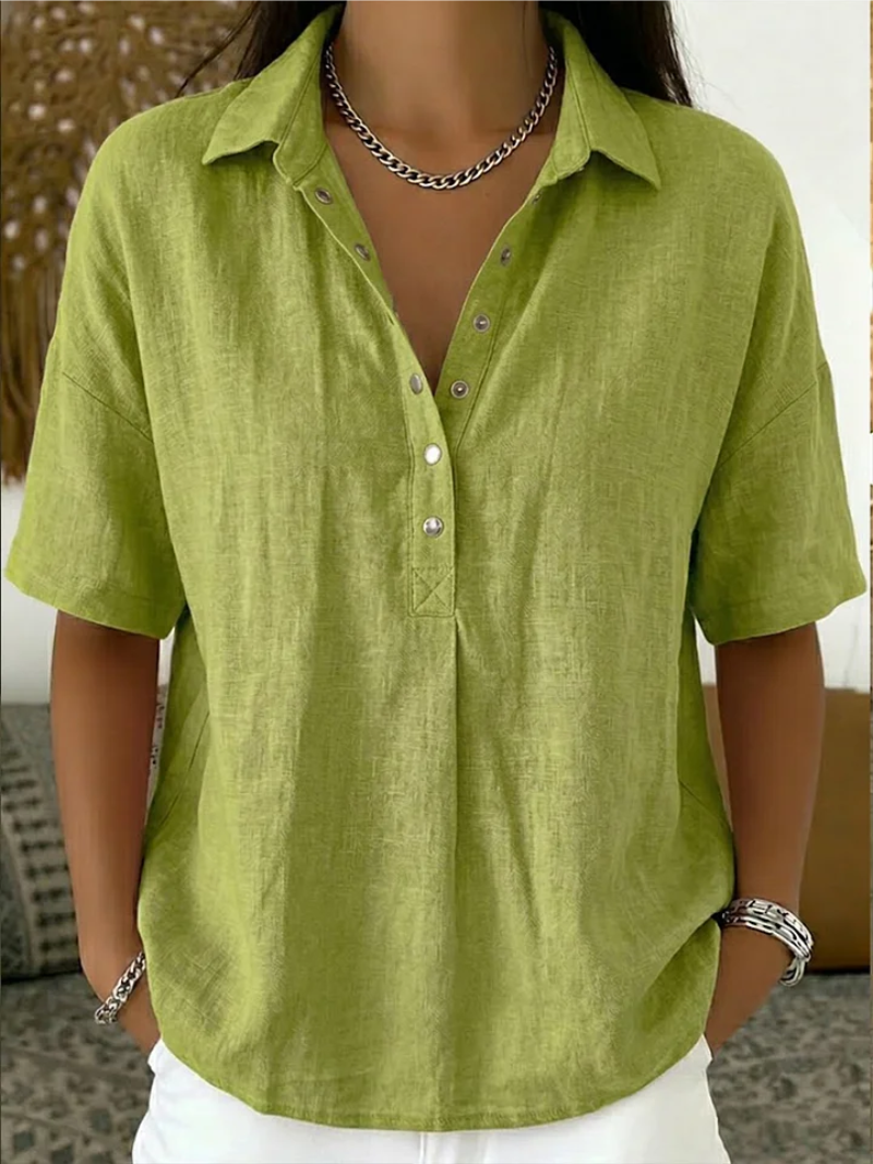 Willow | Blouse à col et détails boutonnés