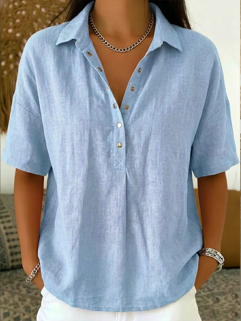 Willow | Blouse à col et détails boutonnés