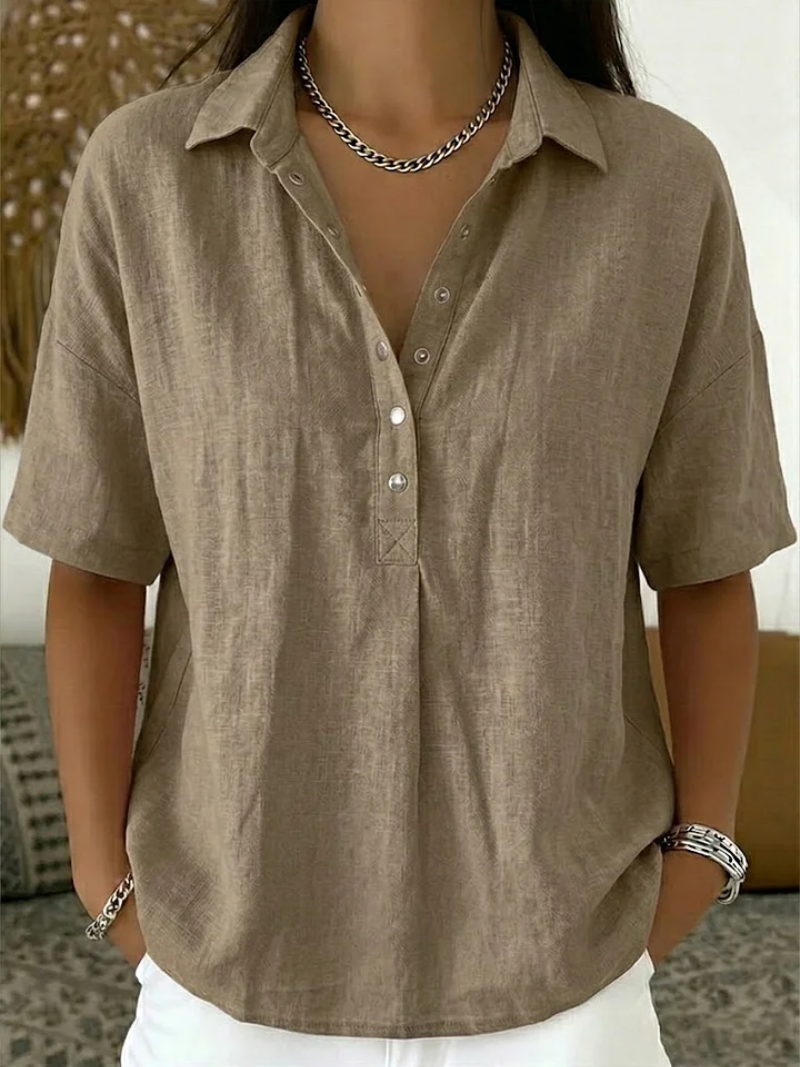 Willow | Blouse à col et détails boutonnés