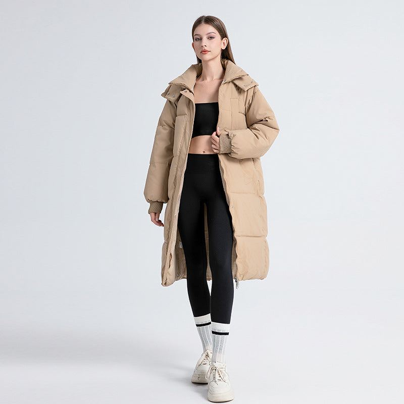 GIGATY™ │ Manteau long matelassé classique à capuchon
