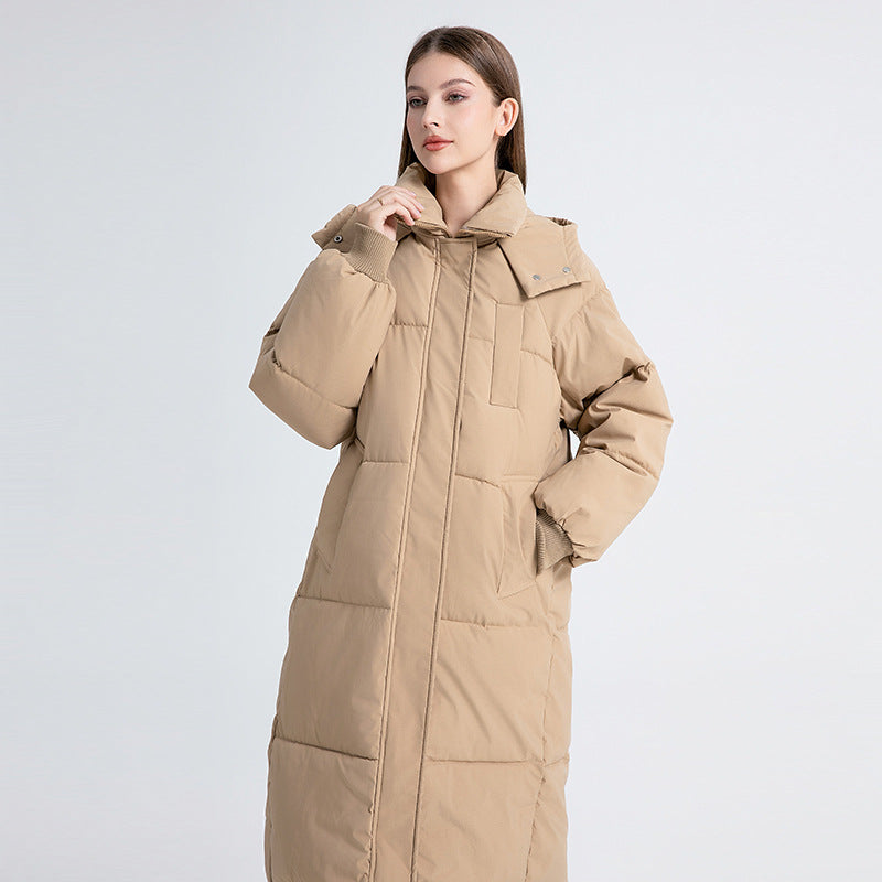 GIGATY™ │ Manteau long matelassé classique à capuchon