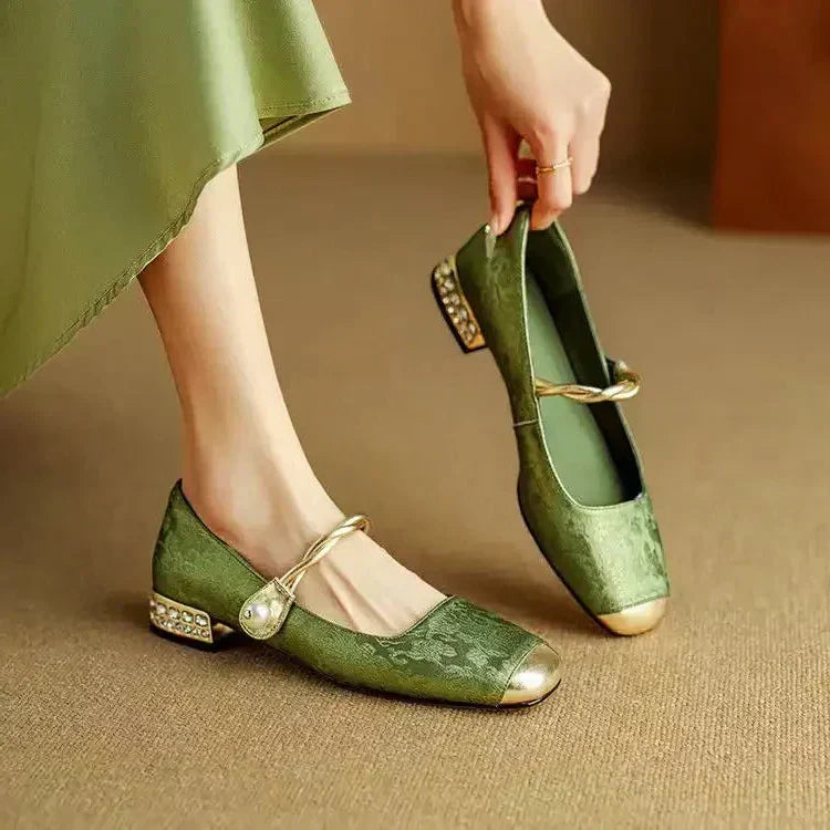 Clara │ Chaussures Mary Jane perlées