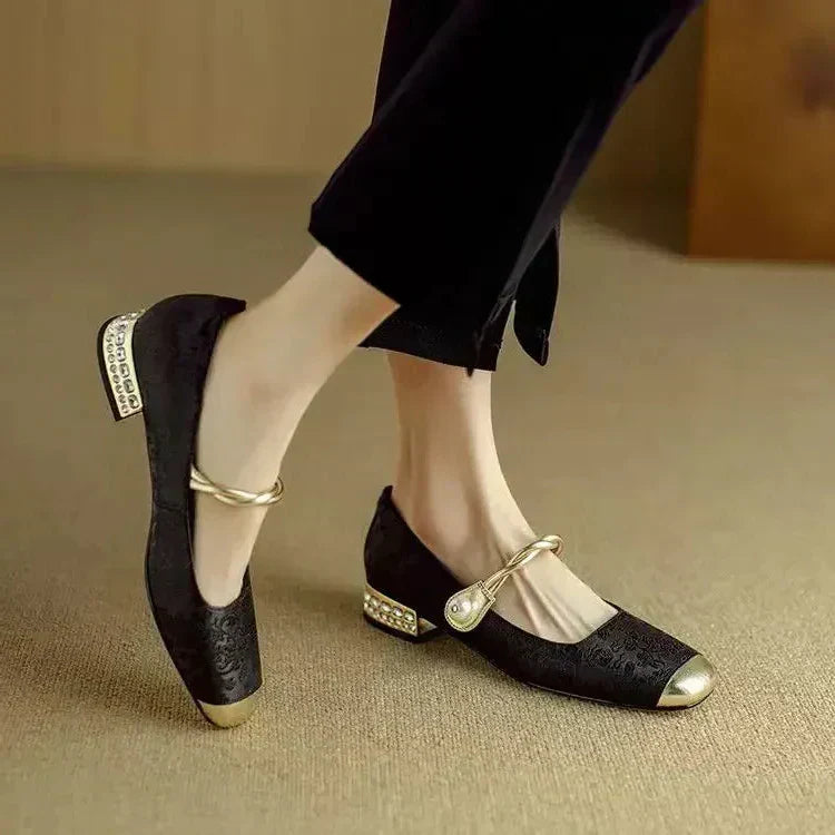 Clara │ Chaussures Mary Jane perlées