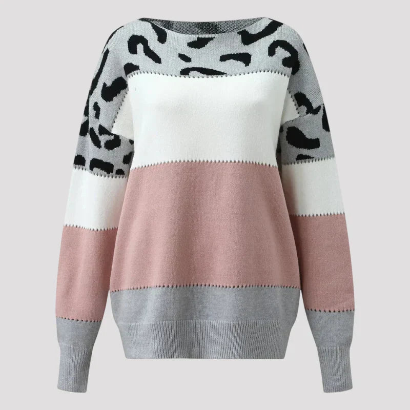 Charlène | Pull Décontracté à Motif Léopard