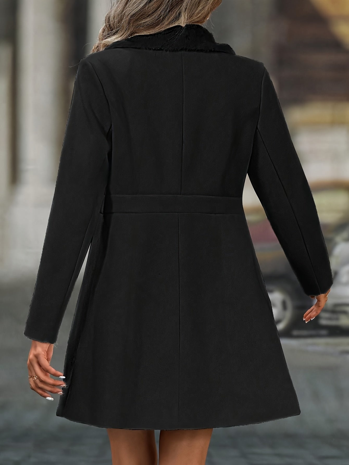 Essre | Manteau bicolore à col contrasté