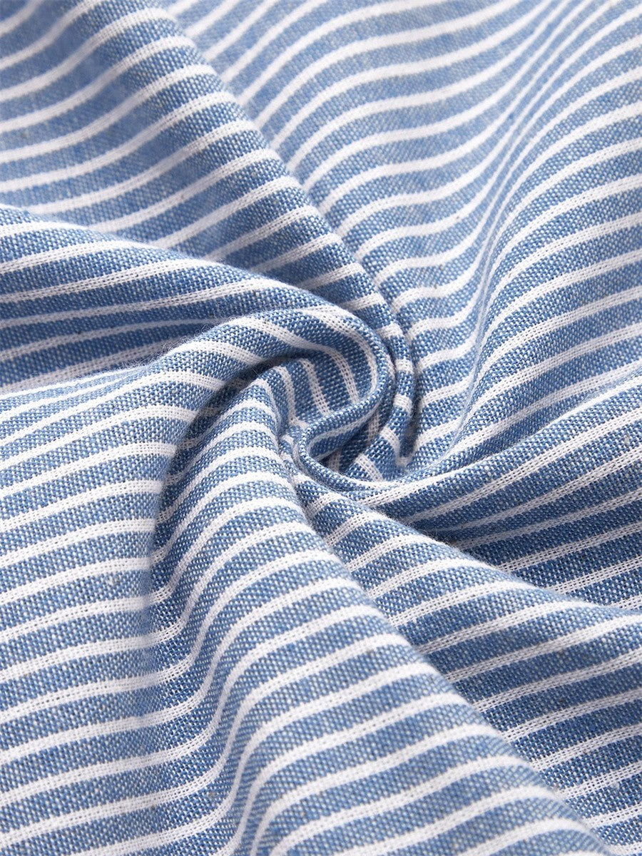 Brienne | Robe midi rayée à coupe trapèze