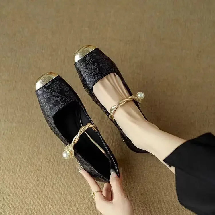 Clara │ Chaussures Mary Jane perlées