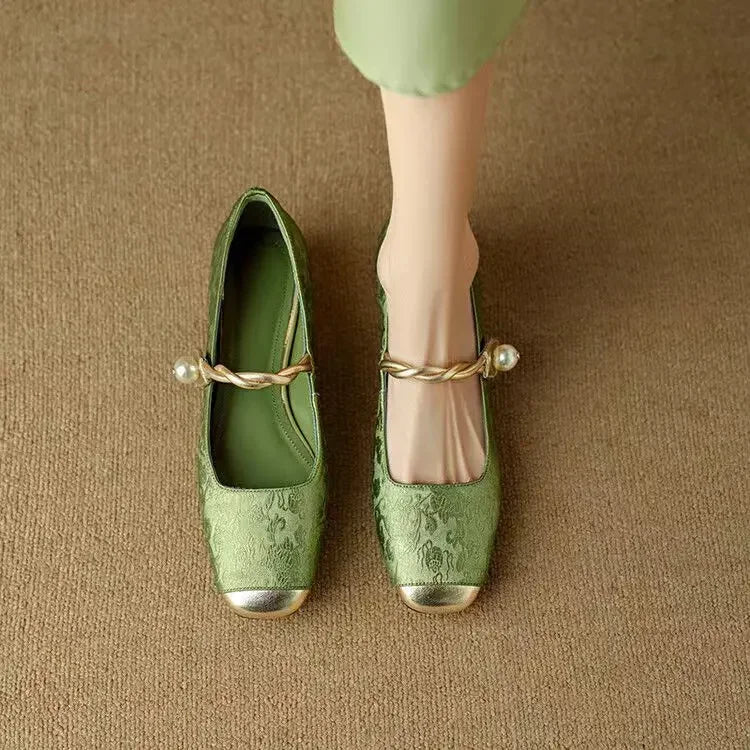 Clara │ Chaussures Mary Jane perlées