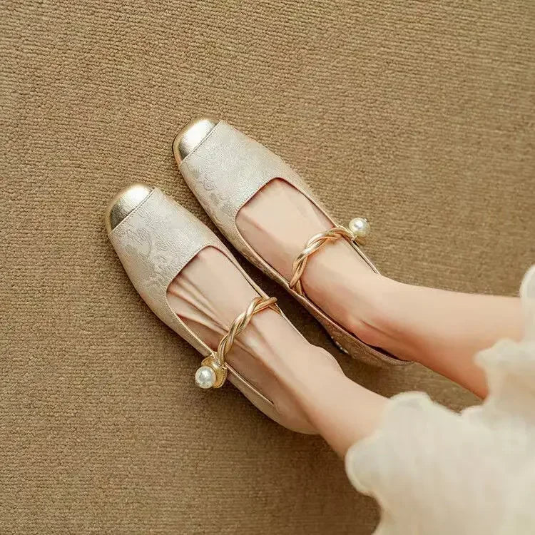 Clara │ Chaussures Mary Jane perlées