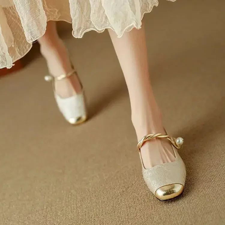 Clara │ Chaussures Mary Jane perlées