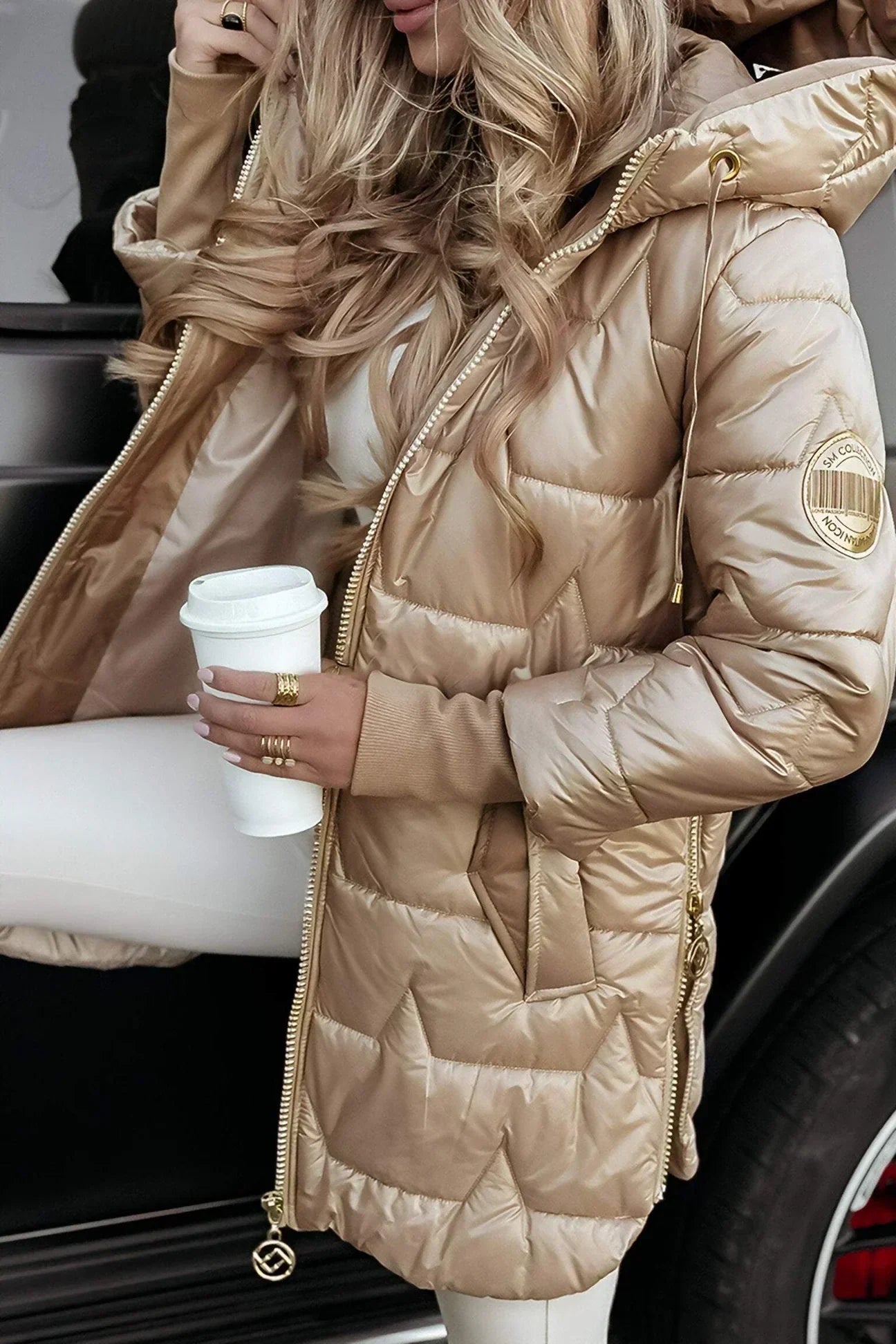 Leviana – Manteau Long Matelassé