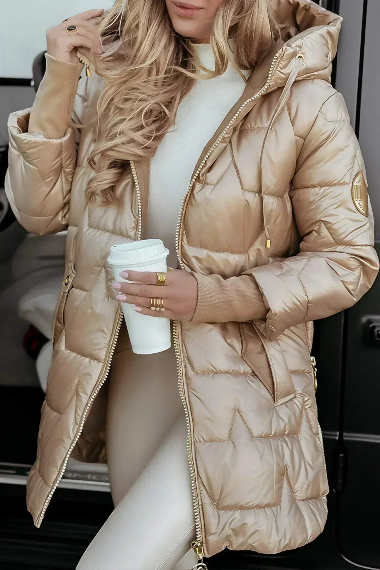 Leviana – Manteau Long Matelassé