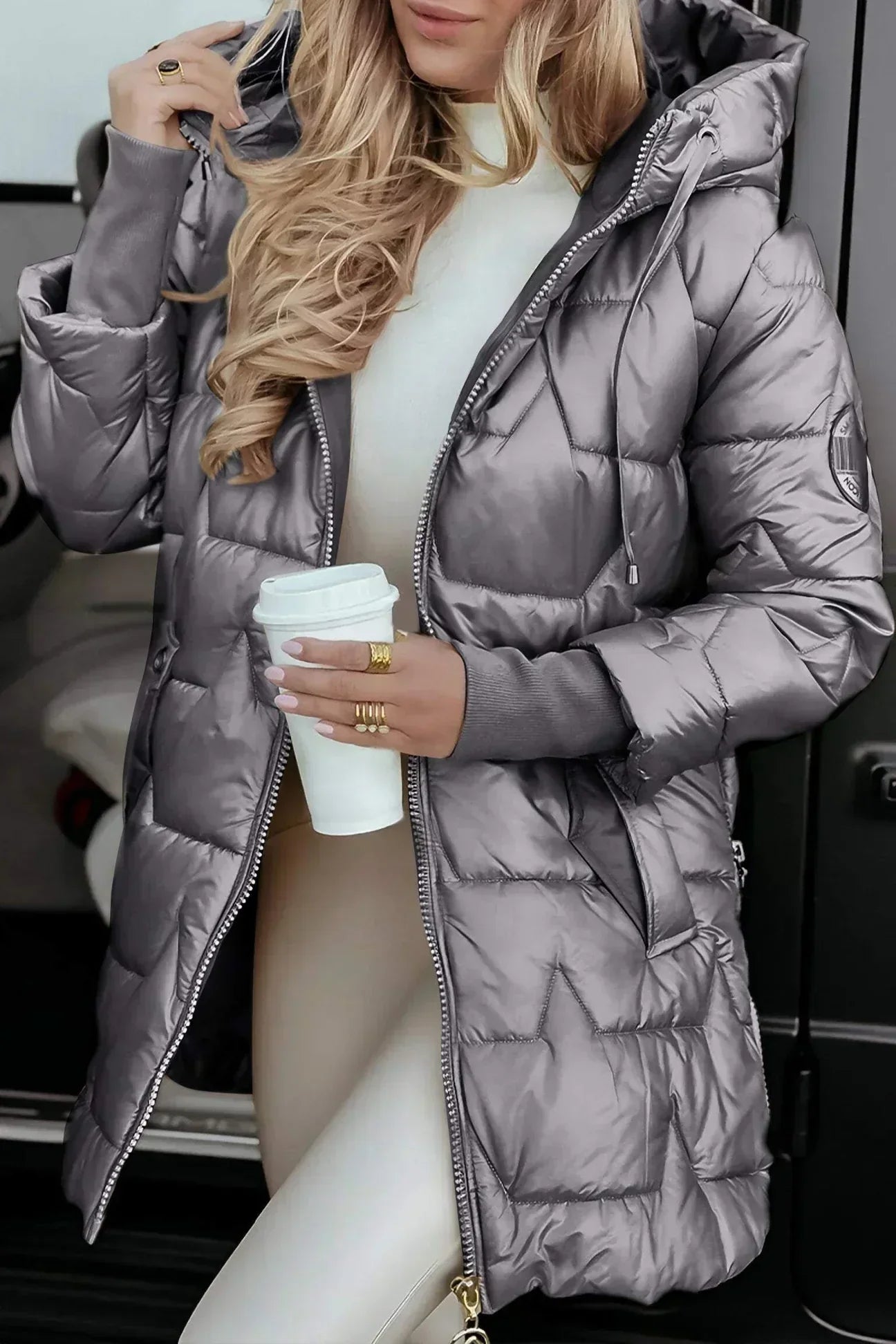 Leviana – Manteau Long Matelassé