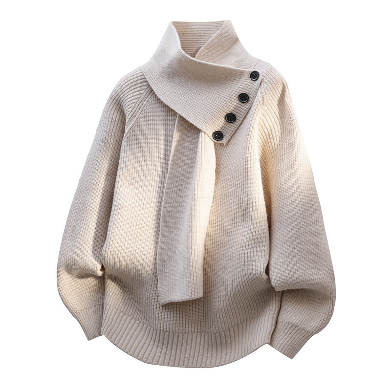 Madeleine | Pull Douillet à Col Écharpe