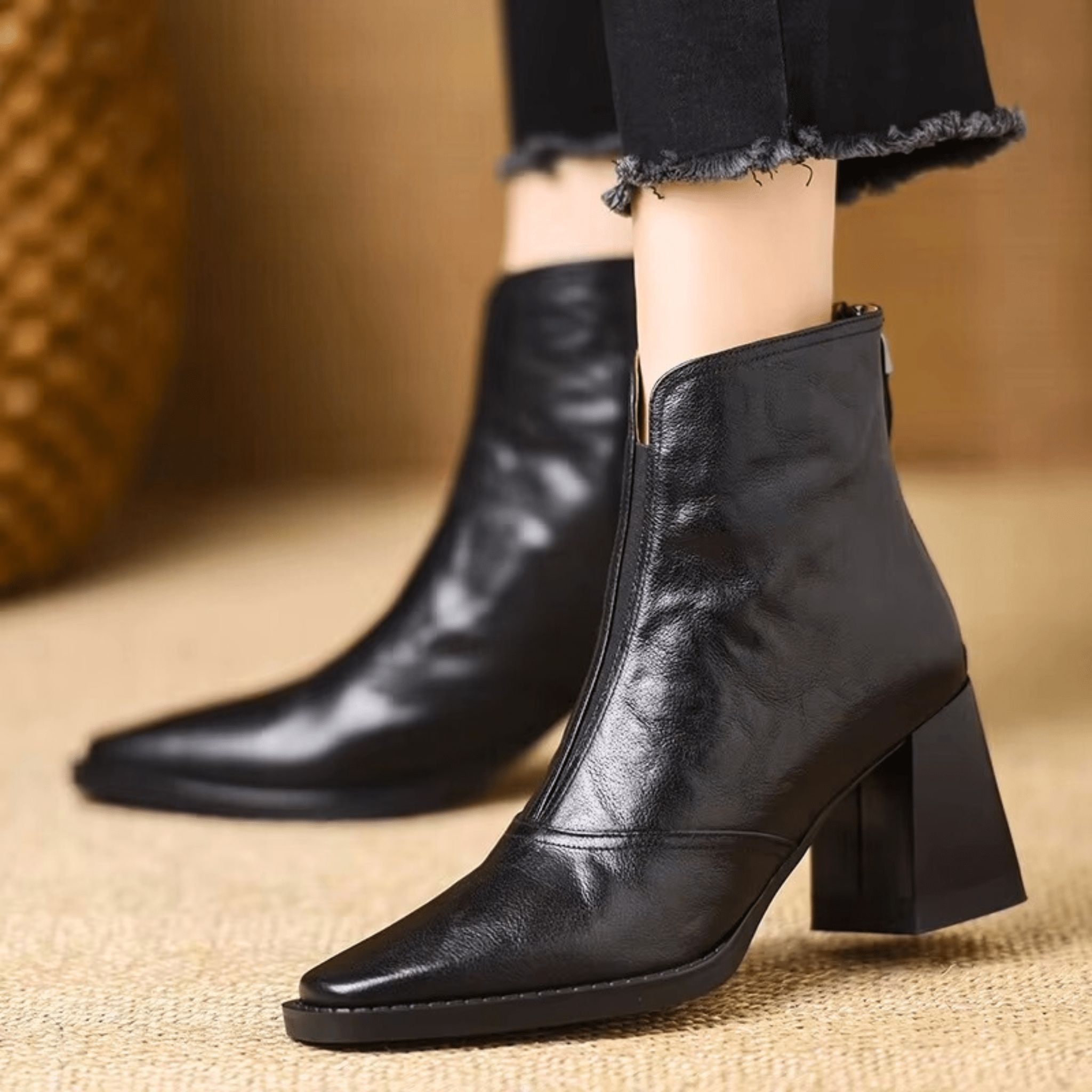Élianne | Bottines Élégantes à Talon Moyen