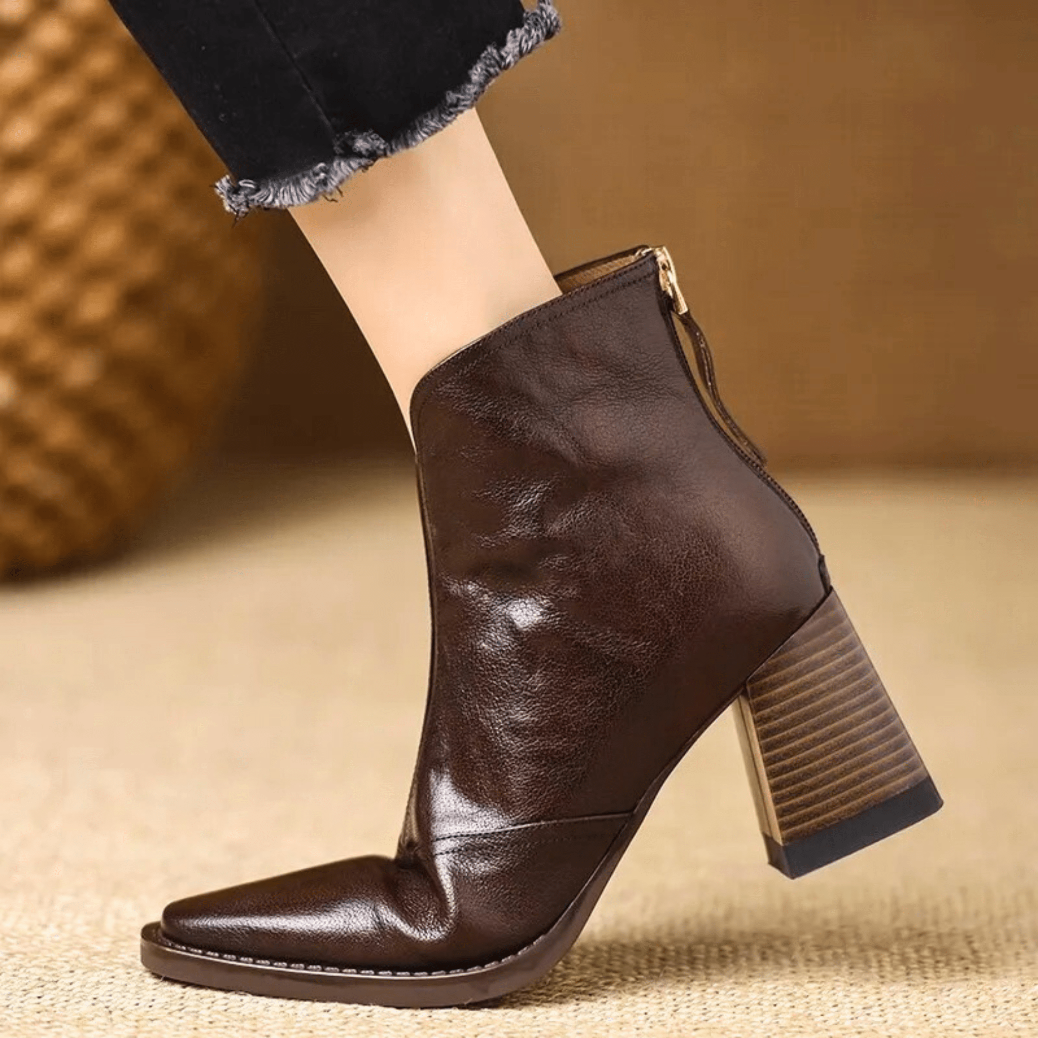 Élianne | Bottines Élégantes à Talon Moyen