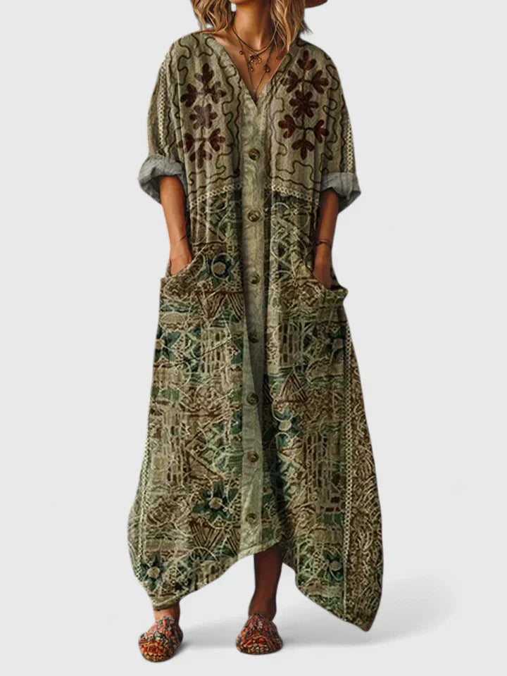 Mariana | Robe élégante à broderie subtile