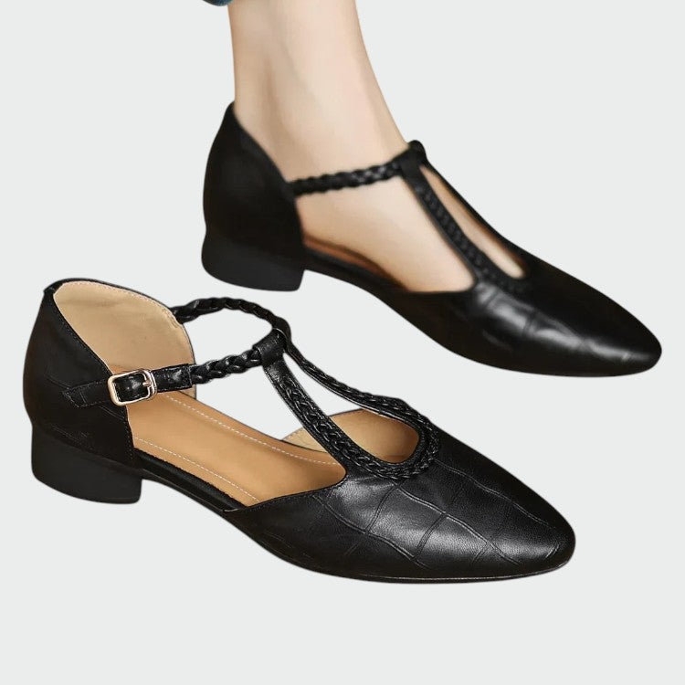 Olivia - Pointed T-Bar Mary Jane Shoes