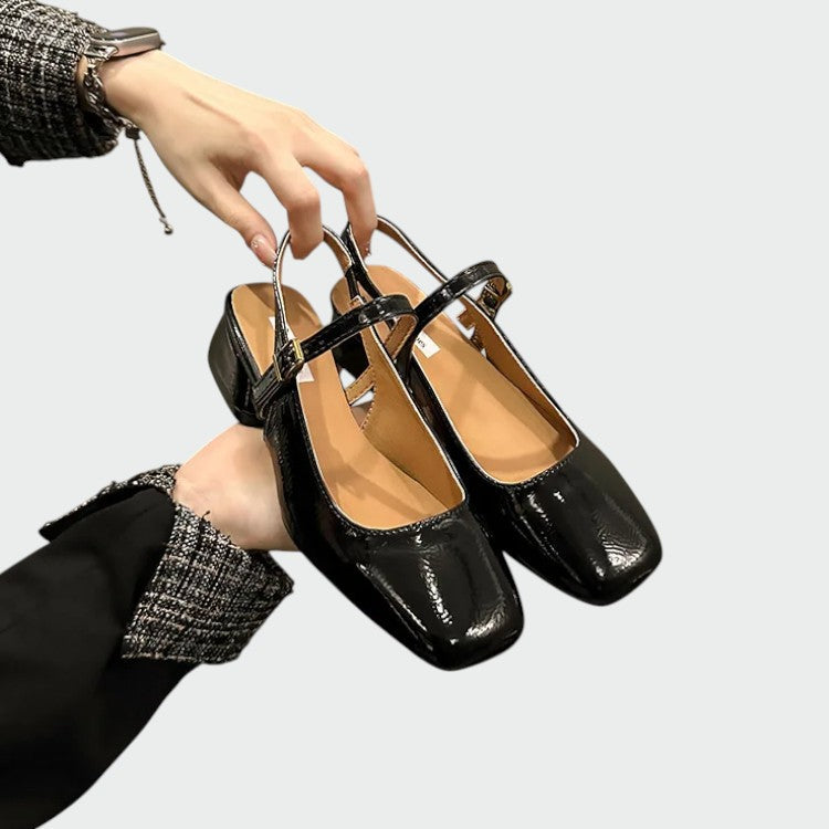 Olivia - Square Tip Mary Jane Shoes