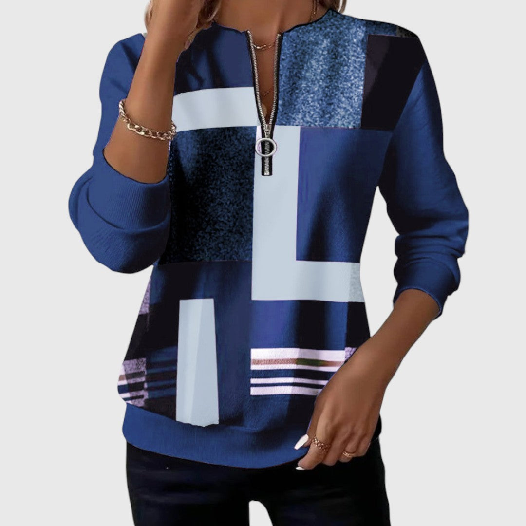 Émilie | Pull décontracté à demi-zip