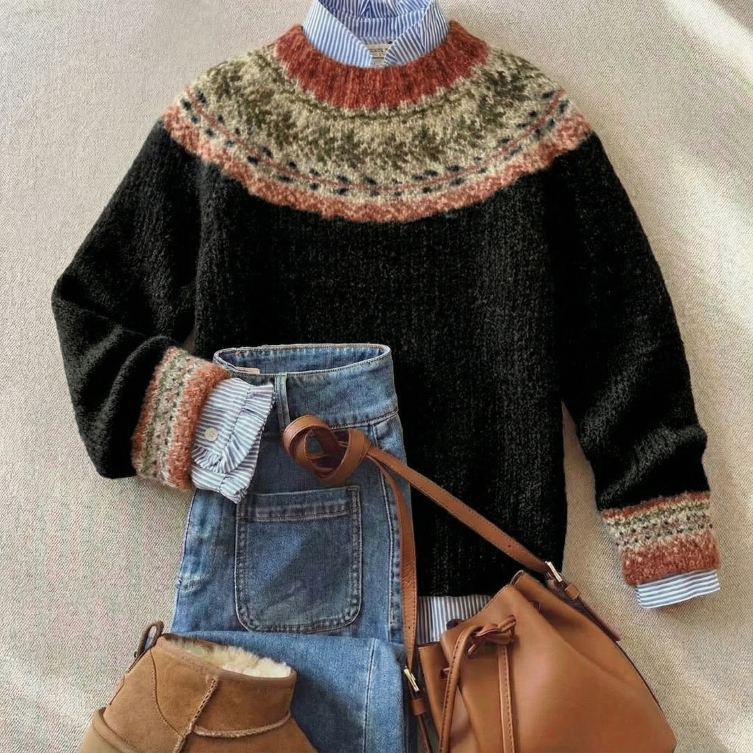 Isaline™ | Pull en maille nordique au style héritage