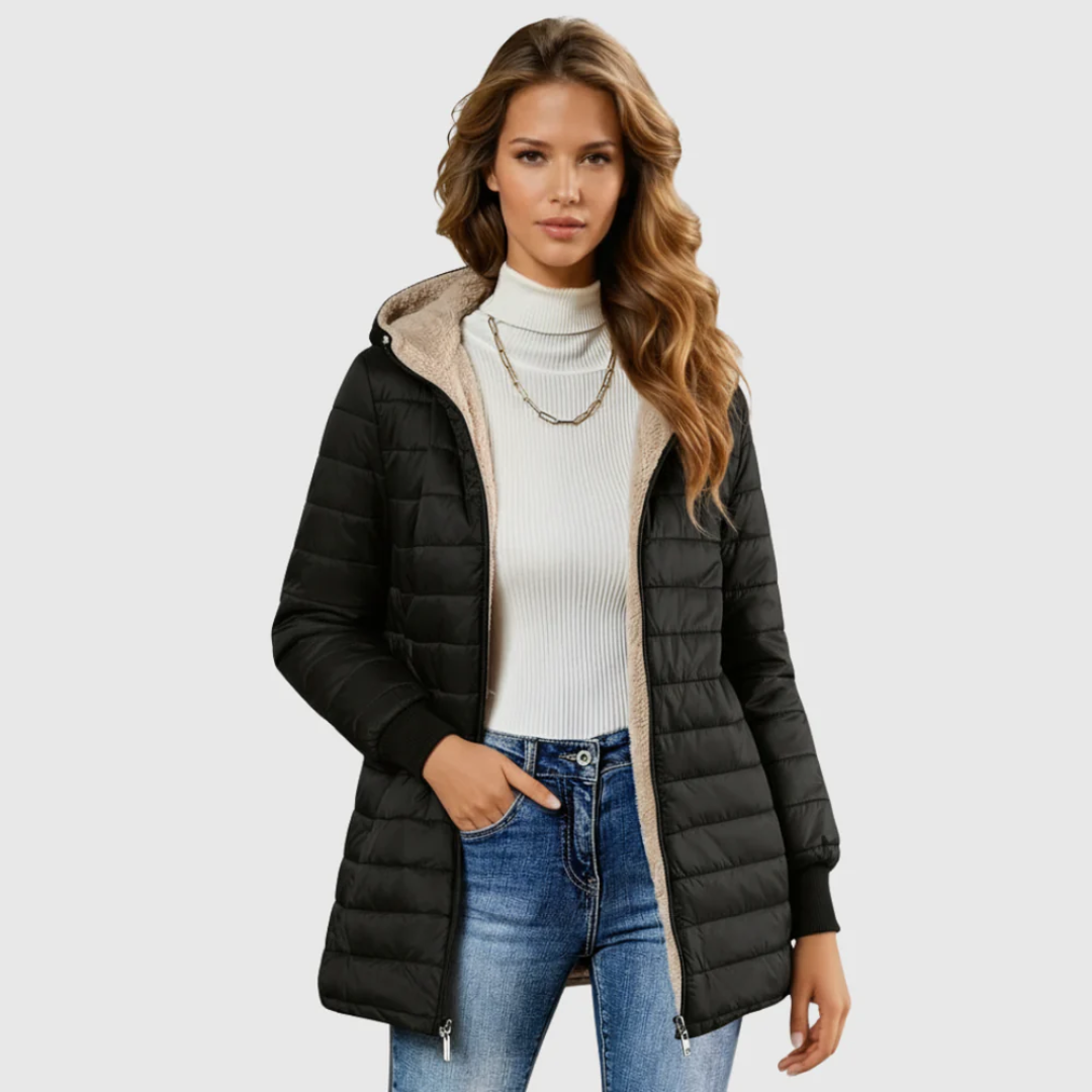 Amélie | Manteau d’hiver doublé en sherpa