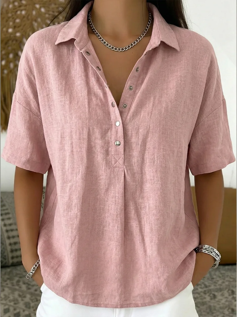 Willow | Blouse à col et détails boutonnés