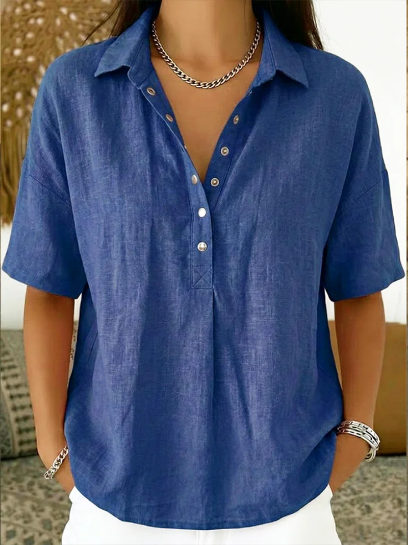 Willow | Blouse à col et détails boutonnés