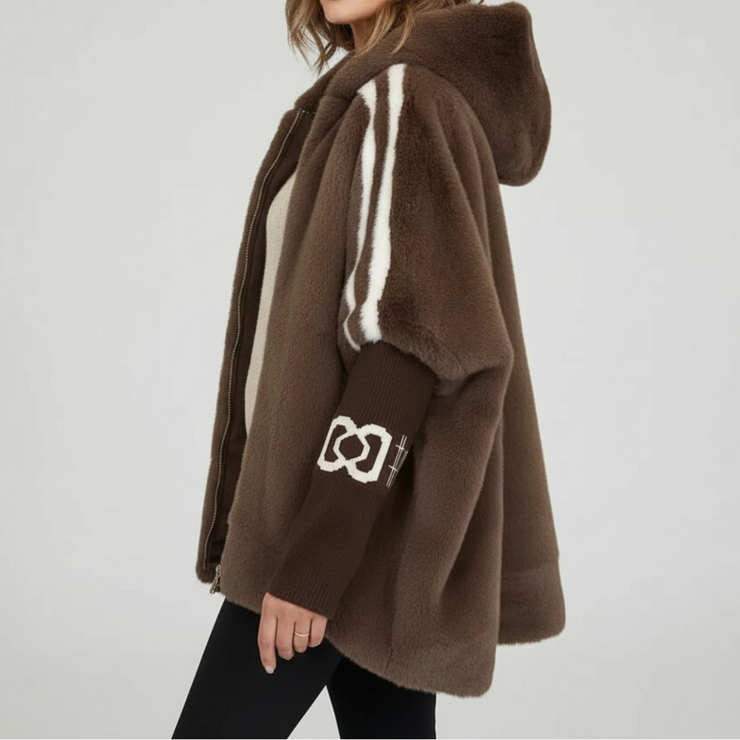 Maëva™ | Veste à capuche en fausse fourrure