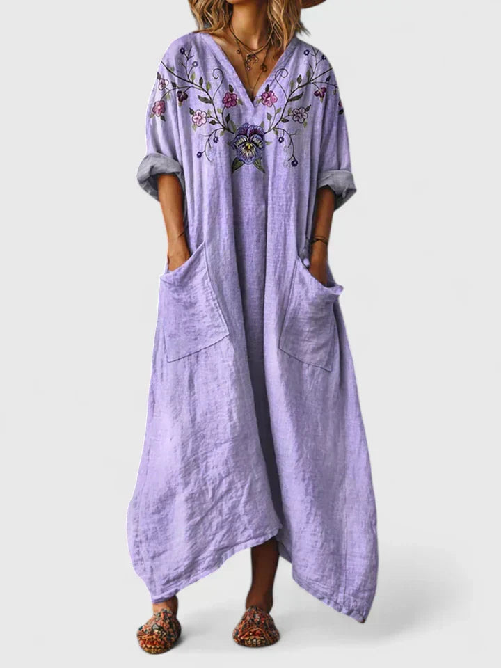 Mariana | Robe élégante à broderie subtile