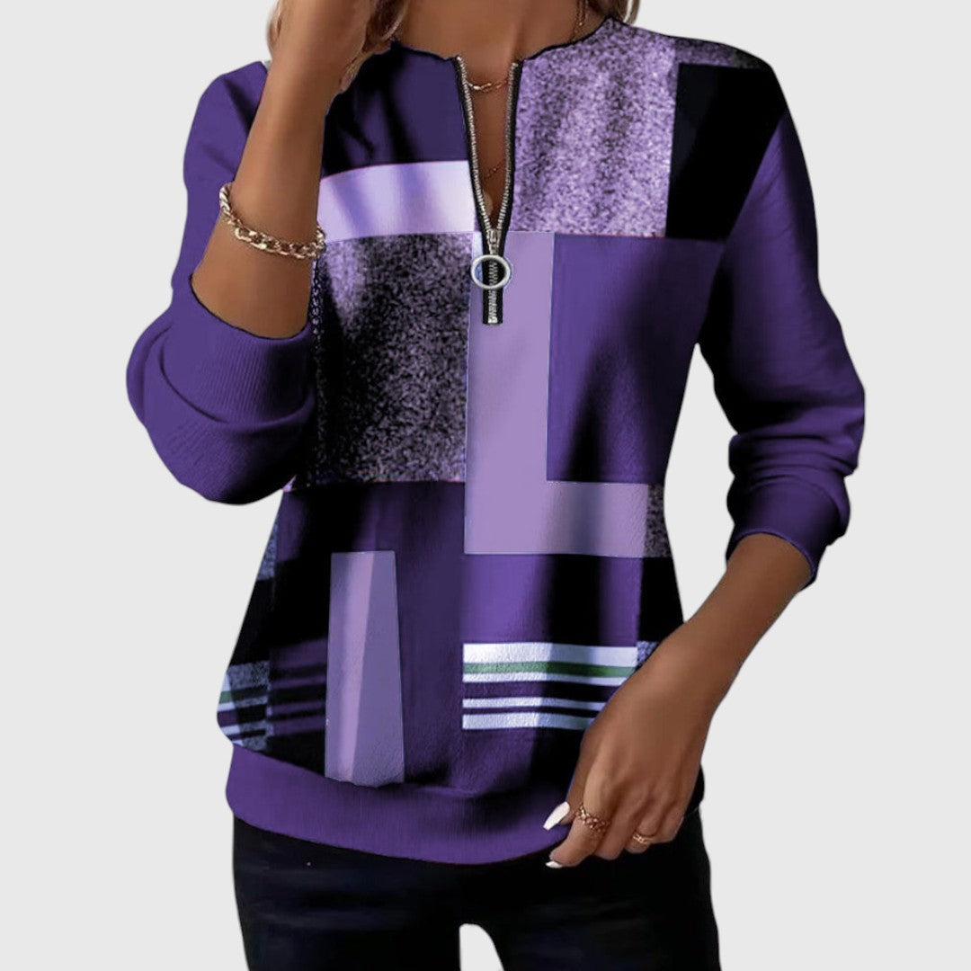 Émilie | Pull décontracté à demi-zip