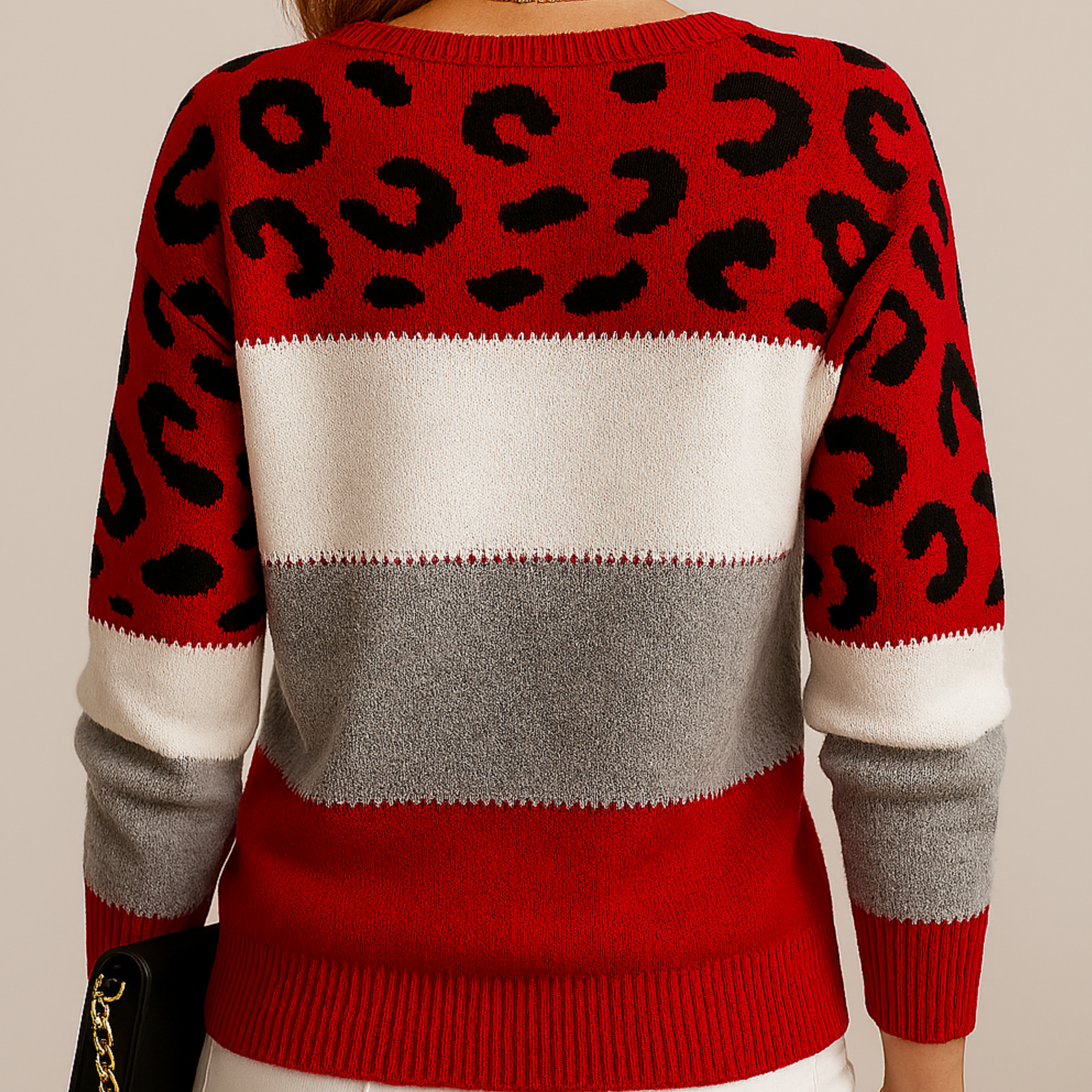Charlène | Pull Décontracté à Motif Léopard