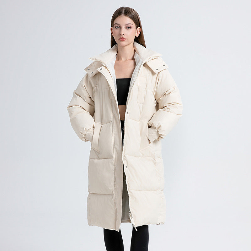 GIGATY™ │ Manteau long matelassé classique à capuchon