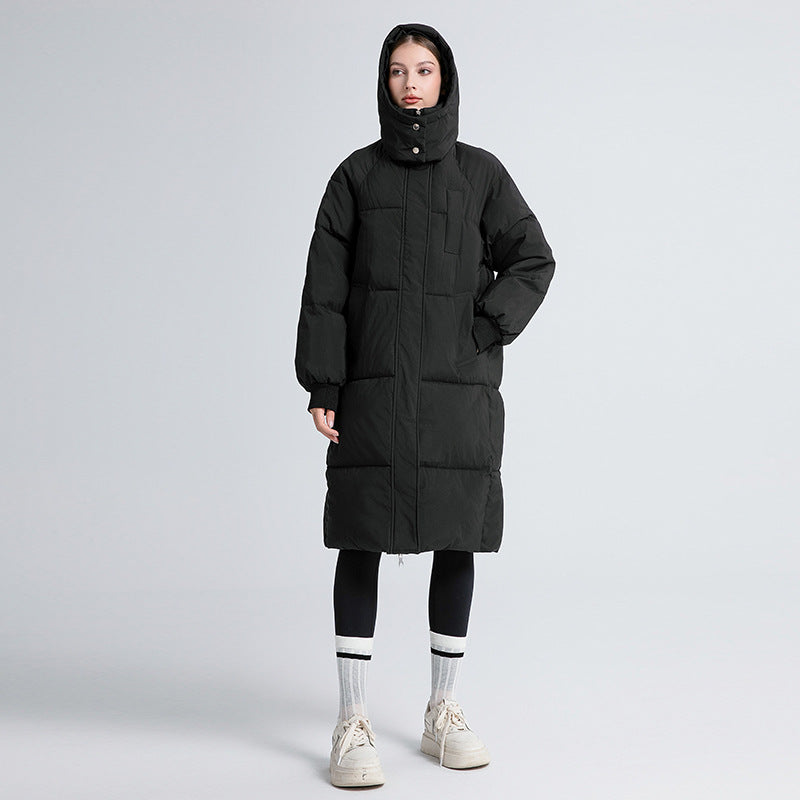 GIGATY™ │ Manteau long matelassé classique à capuchon