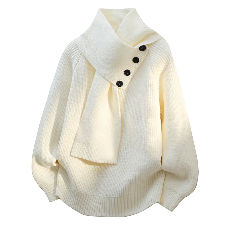 Madeleine | Pull Douillet à Col Écharpe