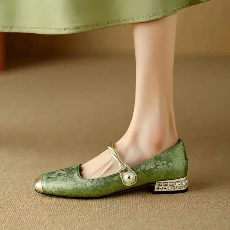 Clara │ Chaussures Mary Jane perlées