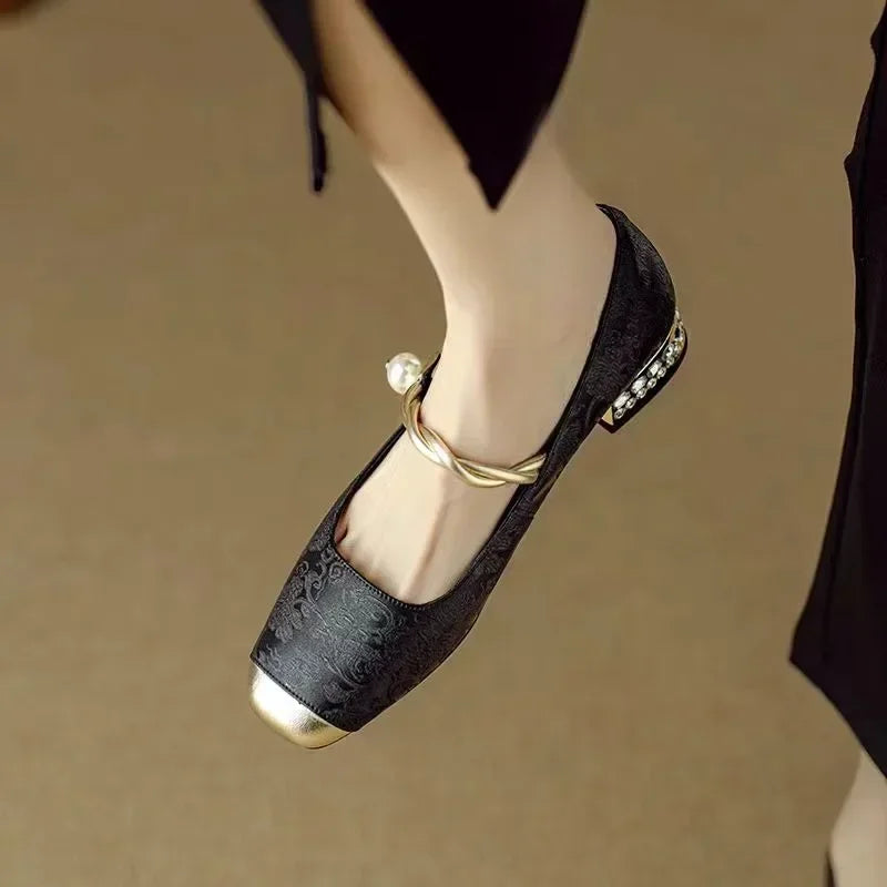 Clara │ Chaussures Mary Jane perlées