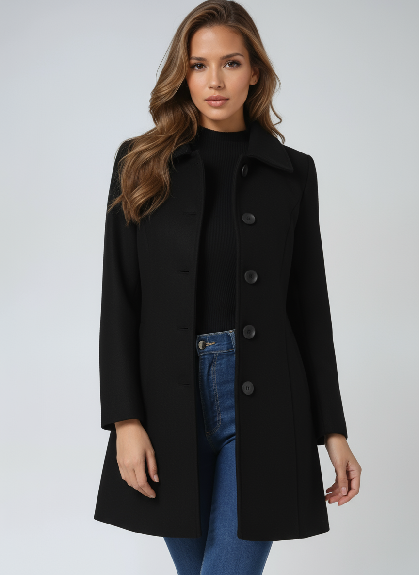 Éliane | Manteau Trench Hiver à Boutonnage Simple