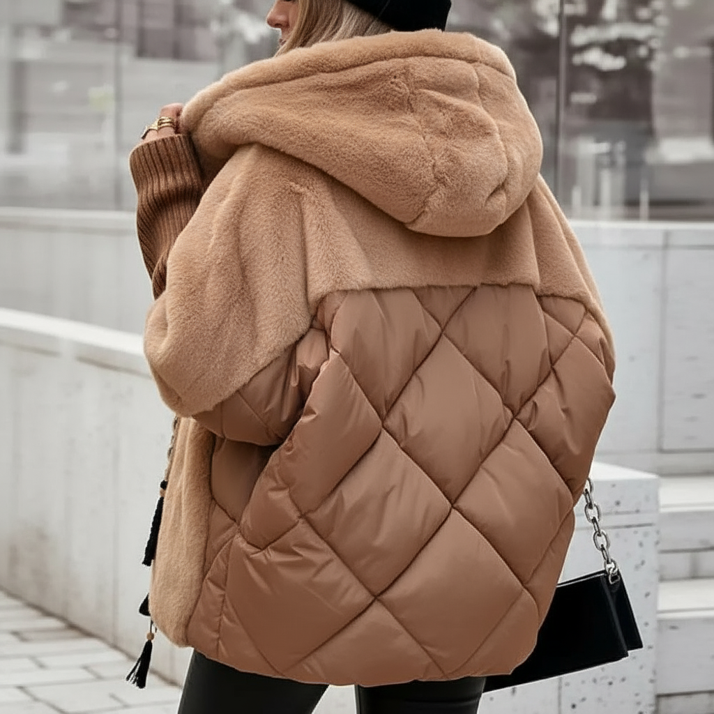 Mariette | Manteau Patchwork d’Hiver
