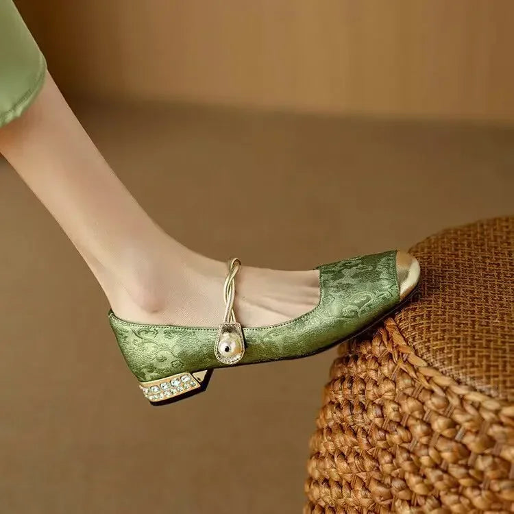 Clara │ Chaussures Mary Jane perlées