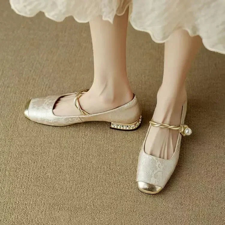 Clara │ Chaussures Mary Jane perlées