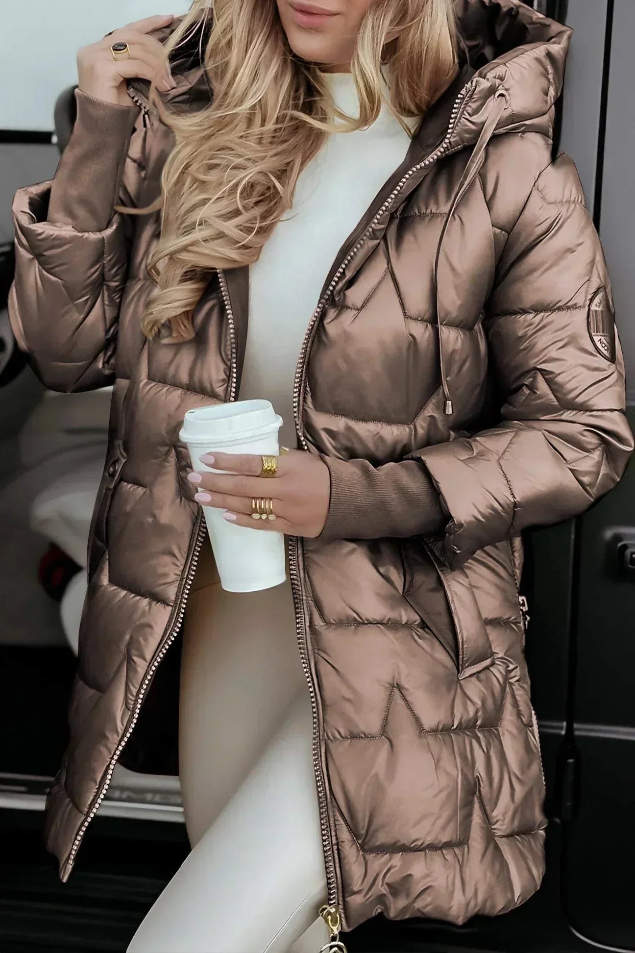 Leviana – Manteau Long Matelassé