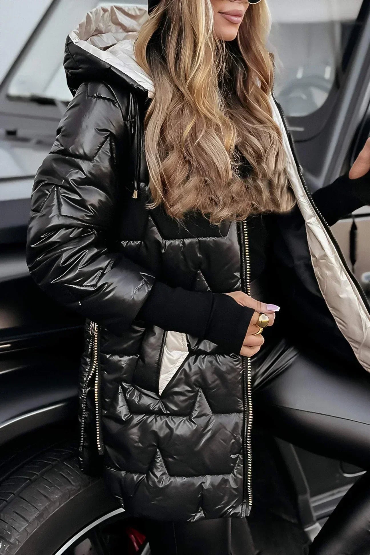 Leviana – Manteau Long Matelassé
