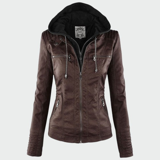 Gia - Leather Biker Jacket