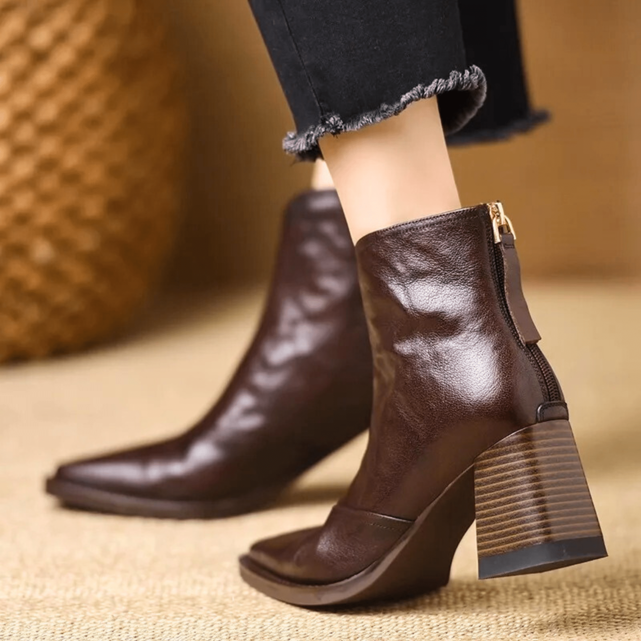 Élianne | Bottines Élégantes à Talon Moyen